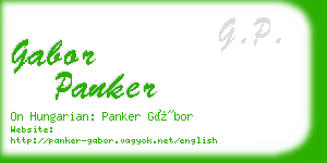 gabor panker business card